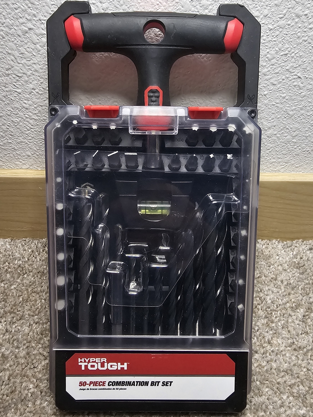 Hyper Tough 50-Piece Combination Bit Set - Black & Red
